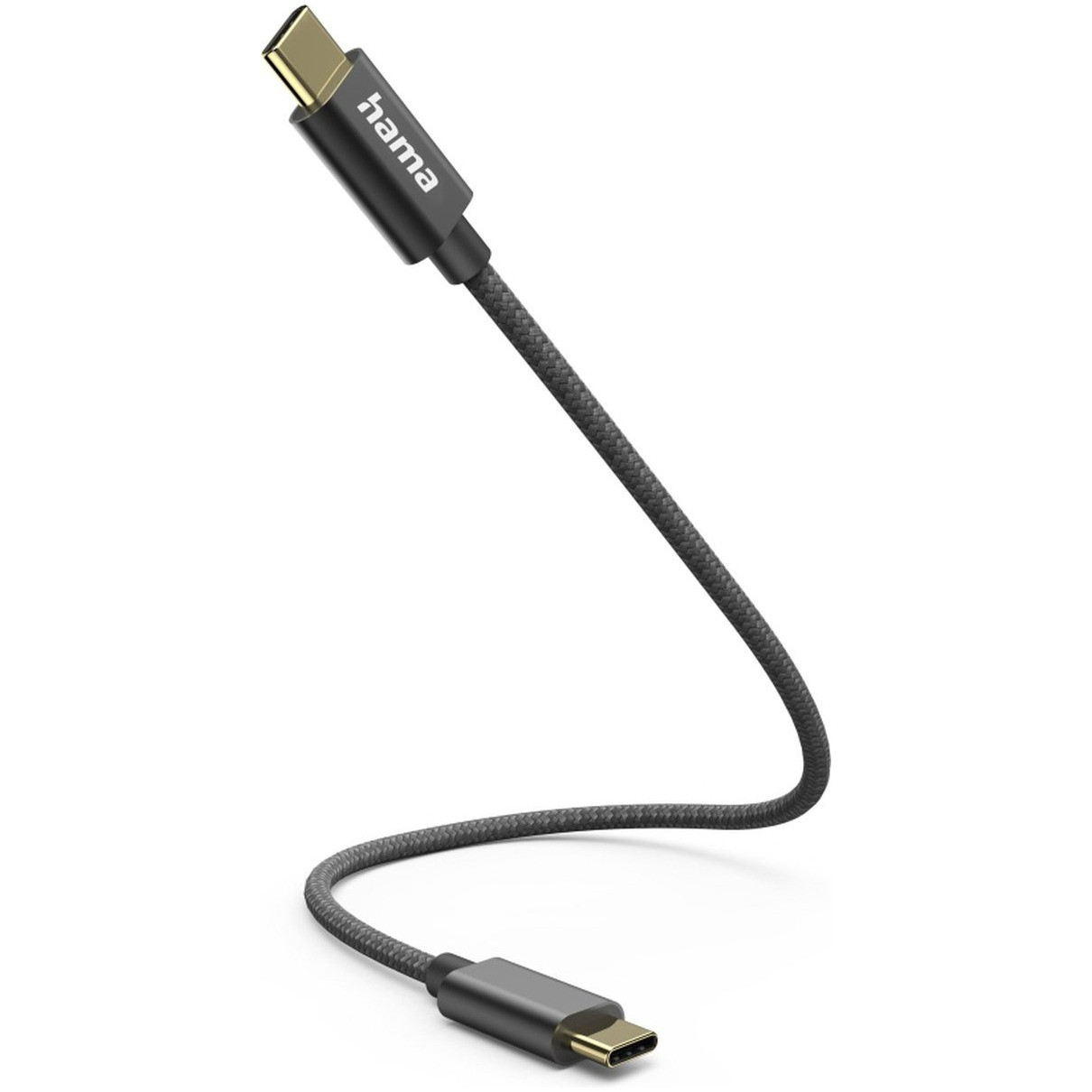 Hama USB-C naar USB-C laadkabel, zwart, 0,2 m