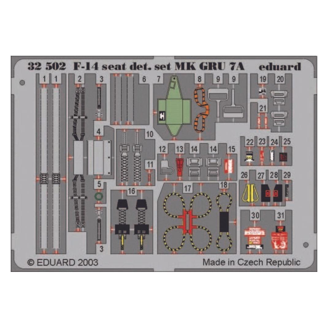 Eduard F-14A Tomcat ejection Seat für Tamiya Bausatz (32502)