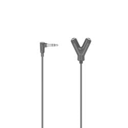 hama 00205190 Audio-Adapter, 3,5-mm-Klinken-Stecker - 2 x 3,5-mm-Klinken-Kupp., Stereo