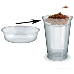 VEPATIM 200x Einsätze für PET-Trinkbecher, Smoothie-Becher, Dessertbecher mit O 95 mm