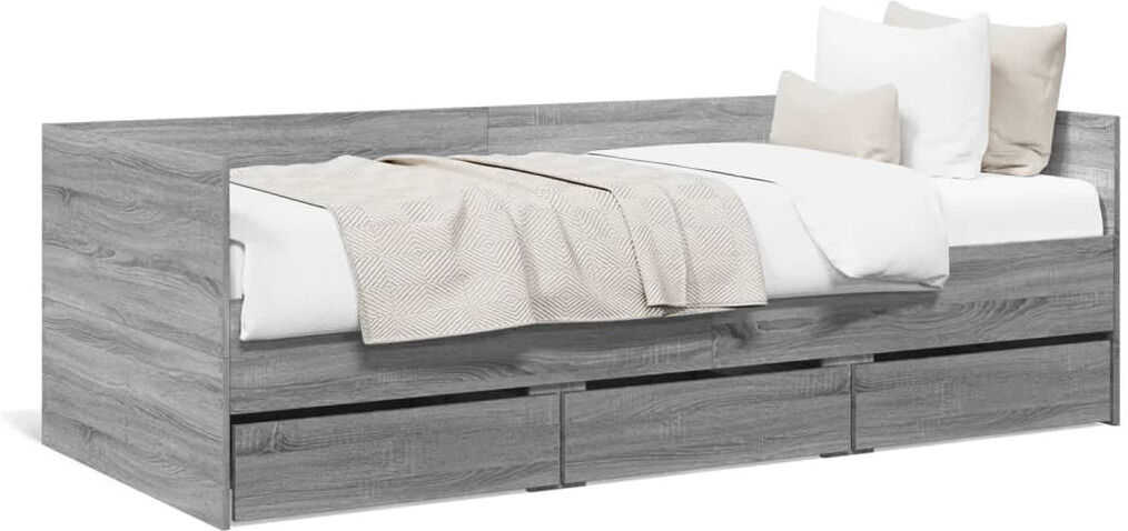 Hashtag Home Wincott Daybed Black UK Small Single - DE 75 x 190 cm
