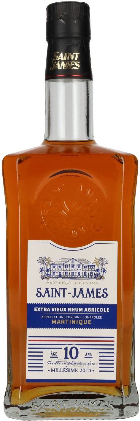 Saint James Rhum Saint James 10 ANS Extra Vieux Rhum Agricole Martinique Millésime AOC 2015 42,5% Vol. 0,7l