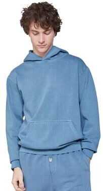 Lane Seven LS16001 Men's Urban Pullover Hooded Sweatshirt in Pigment Pebble Blue size Small   Cotton/Polyester Blend