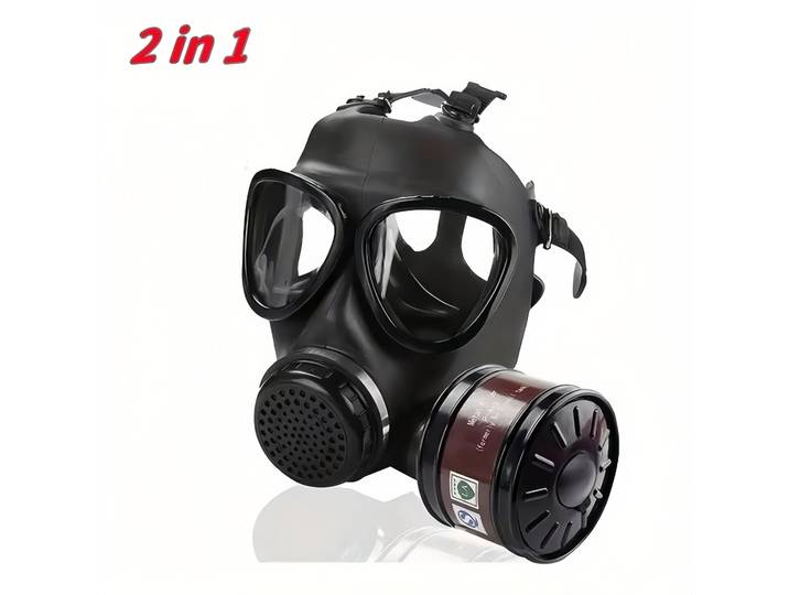 Nouveau masque à gaz complet, respirateur MF14/87 avec filtre à charbon actif pour la protection contre la contamination du vapeur, chimique et nucléaire