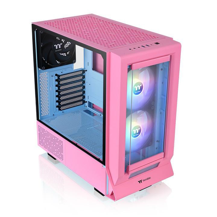 Thermaltake Ceres 350 Gaming PC Gehäuse Midi-Tower Bubble Pink Seitenfenster