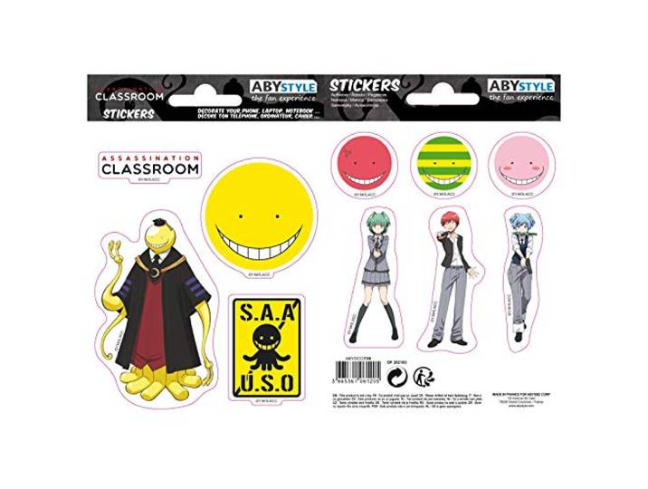 ABYstyle - Tassination Classroom – sticker – 16 x 11 cm/2 vellen – Koro