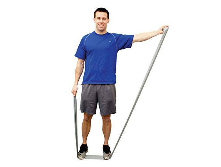 CanDo Trainingsband / Gymnastikband, Länge 45 m, Go-Band, silber (sehr sehr schwer)