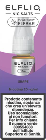 Elfbar Elfliq Grape Liquido Pronto 10ml Uva