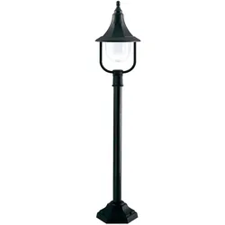 Außenleuchte Kandelaber Stehleuchte Gartenleuchte H 118 cm Laterne Schwarz