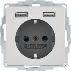 Berker Steckdose SCHUKO/USB 48036084