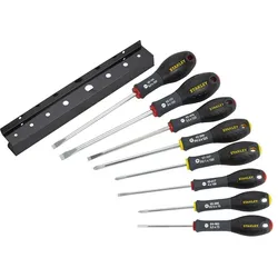 Stanley, Schraubenzieher, FatMax Set 8-teilig (Schlitz/Phillips) (Pozidriv-Kreuzschlitz (PZ), Schlitzschrauben)