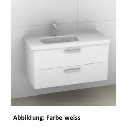 Artiqua 411 Waschtischunterschrank für DuraStyle 232510 Becken links Weiß Hochglanz Select, 411-WU2L 411-WU2L-D45-7160-125