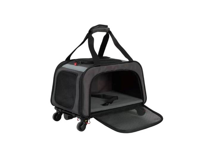 Zolux Nomad - Tiertransportbox auf Rädern für Hunde und Katzen - 47×32×27 cm