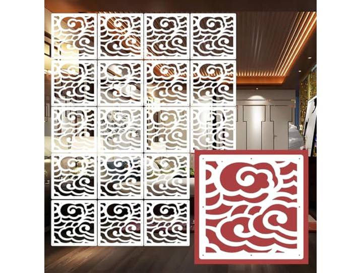 SCMYZLYD Hängende Raumteiler, Pack of 20 Hanging Room Divider Privacy Screen Panels 29x29cm
