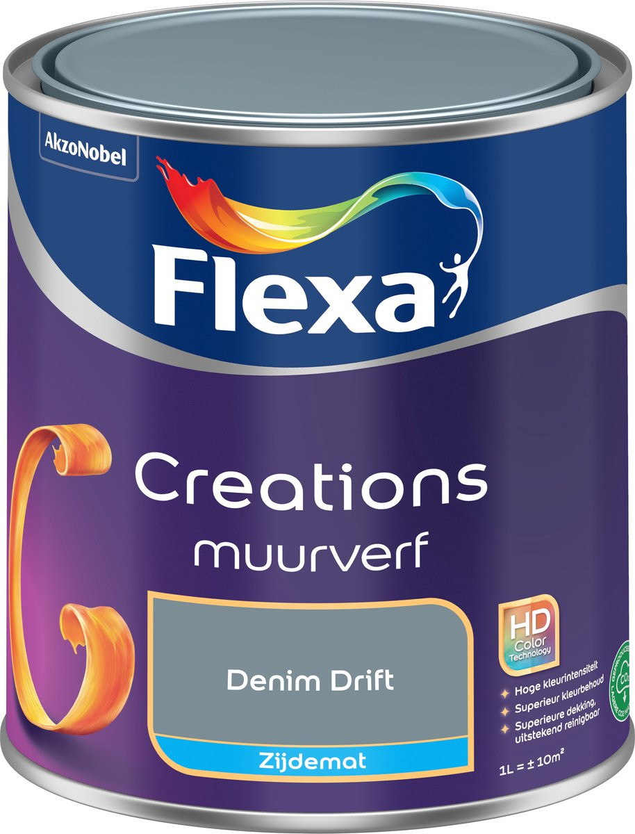Flexa Creations Muurverf Zijdemat - Denim Drift - 1 l