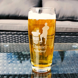 Luxentu Willi Becher Bierglas Helles-Glas 0,5 Liter mit Eichung - 40. Jubiläum
