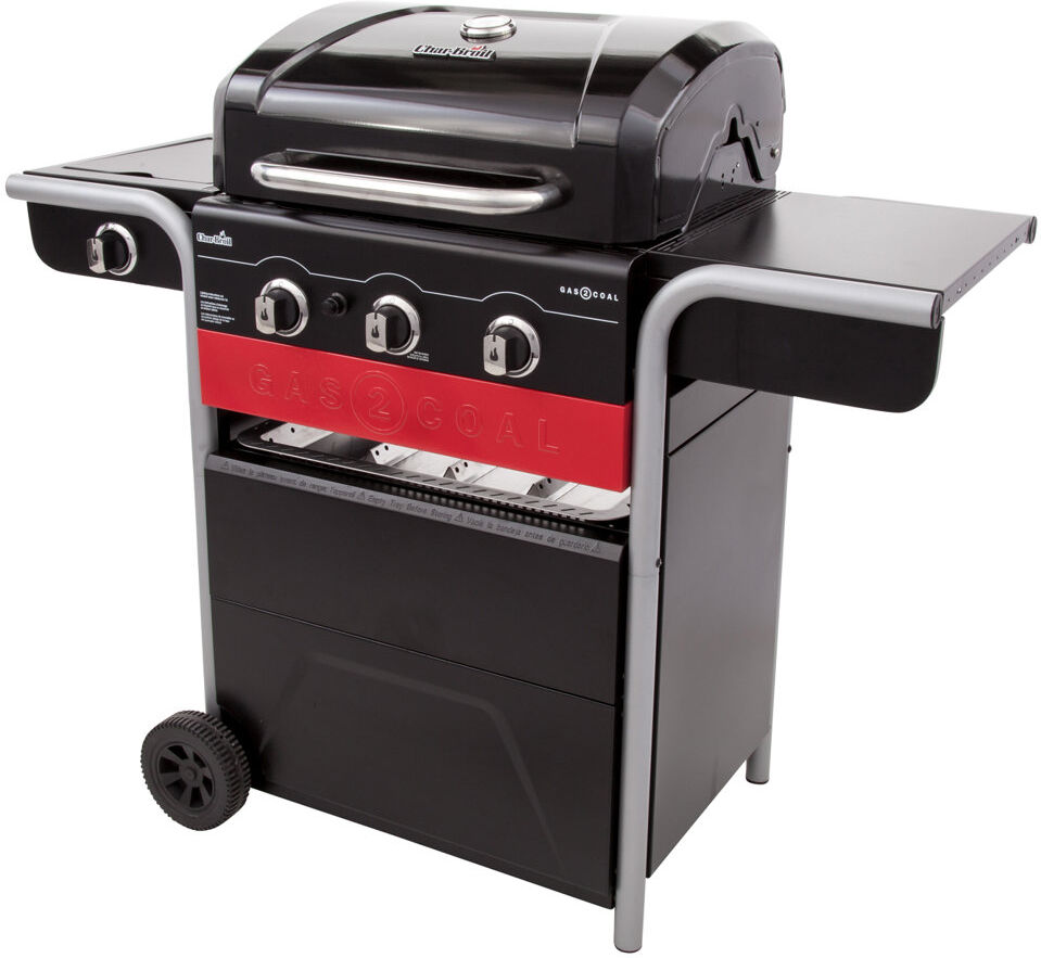 Char-Broil Gas2coal® 330 Hybrid Grill - 3 Burner Gas & Coal Barbecue Grill Black