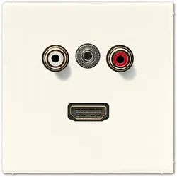 Jung Multimedia-Einsatz Cinch Audio / Miniklinke 3,5 mm / HDMI (weiß)
