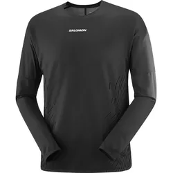 Salomon Herrenlangarmshirt Sense Aero LS Tee GFX - schwarz / L