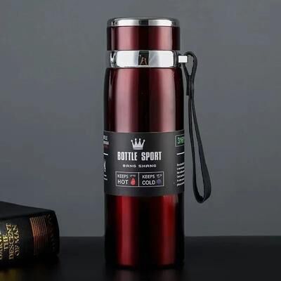 Uplifted Finds Stainless Steel Thermal Water Bottle For Hot And Cold Drinks red 800 Ml