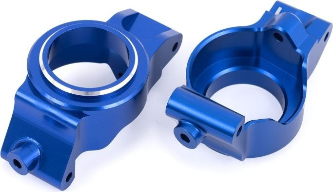 Traxxas aluminium ophanging voor asarmen, blauw (links en rechts)