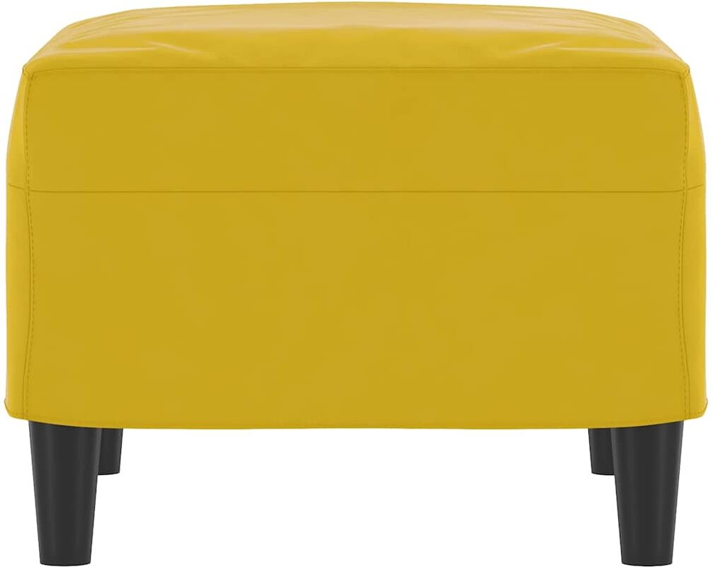 vidaXL Repose-pied Jaune 60x50x41 cm Velours
