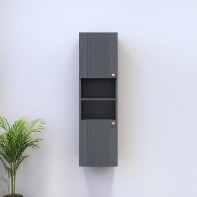 Meble Furniture Borneo 05 Wall-Mounted Modern Bookcase with 6 Shelves - Matte Finish Floating Media Storage
