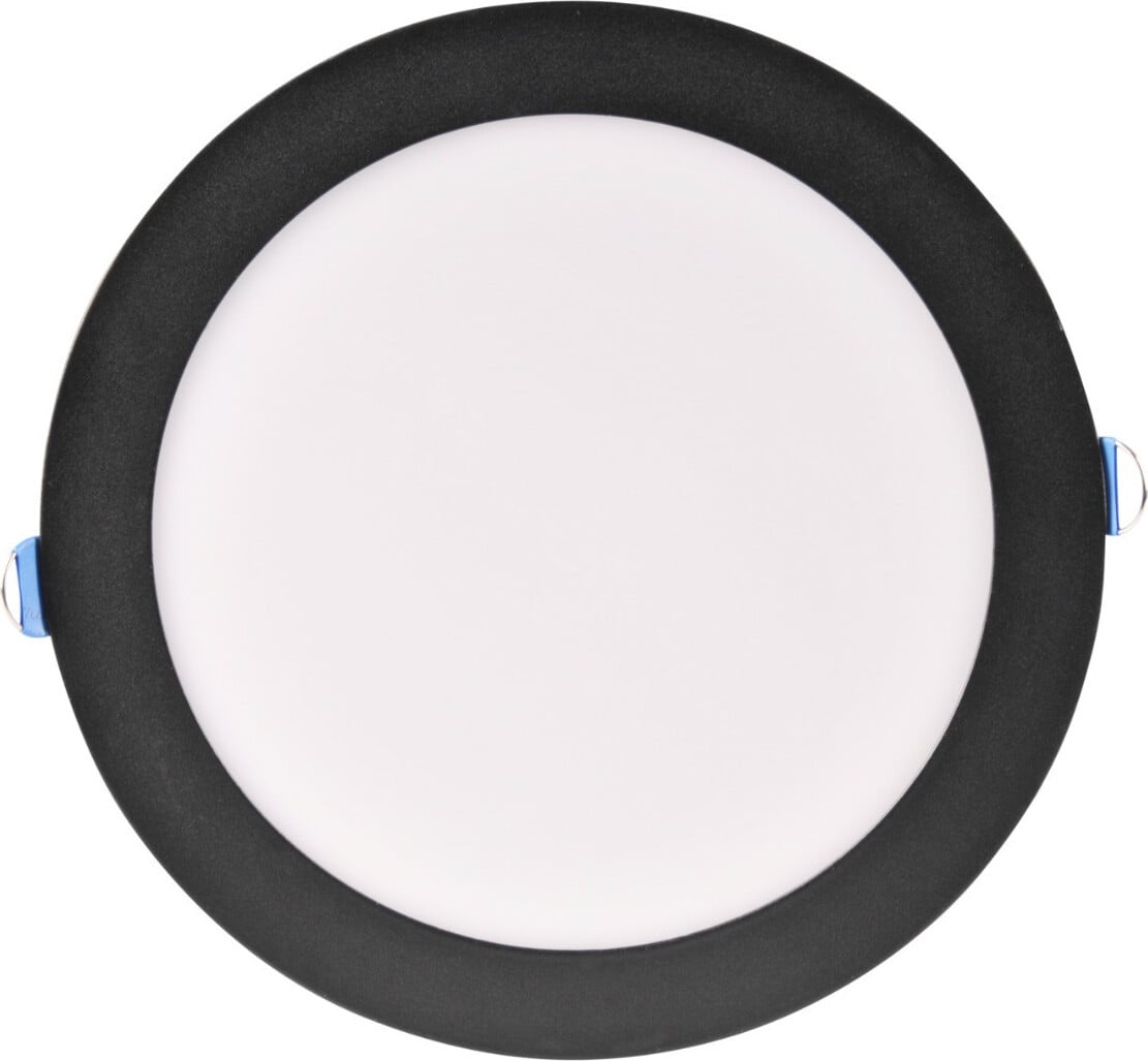 RIGEL Polux Inbouw LED-armatuur, rond, zwart, 14W, neutrale lichtkleur, Ø22cm