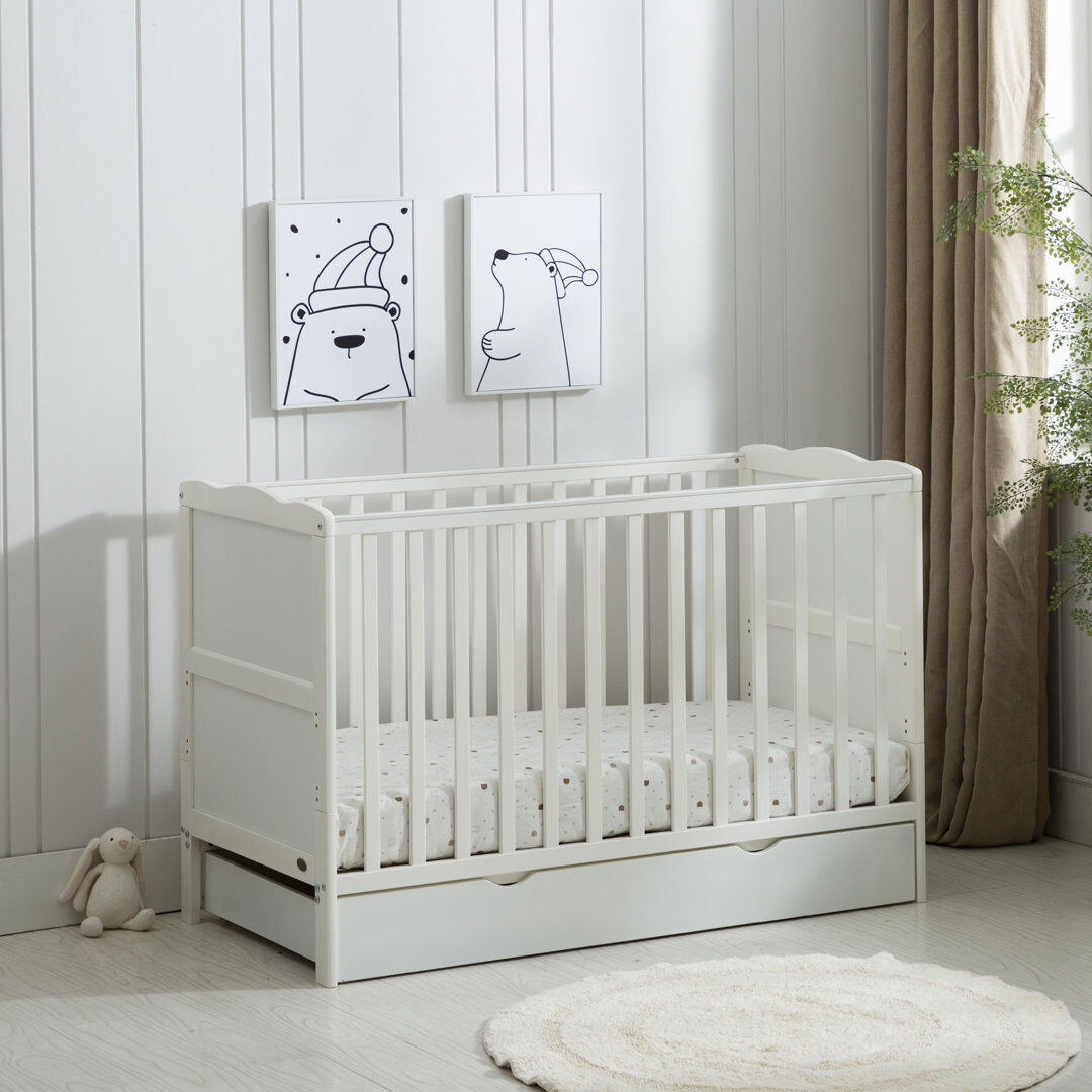 Harriet Bee Draper Cot Bed White Mini