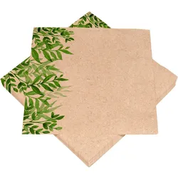 25 Servietten Eco braun be green Bambus
