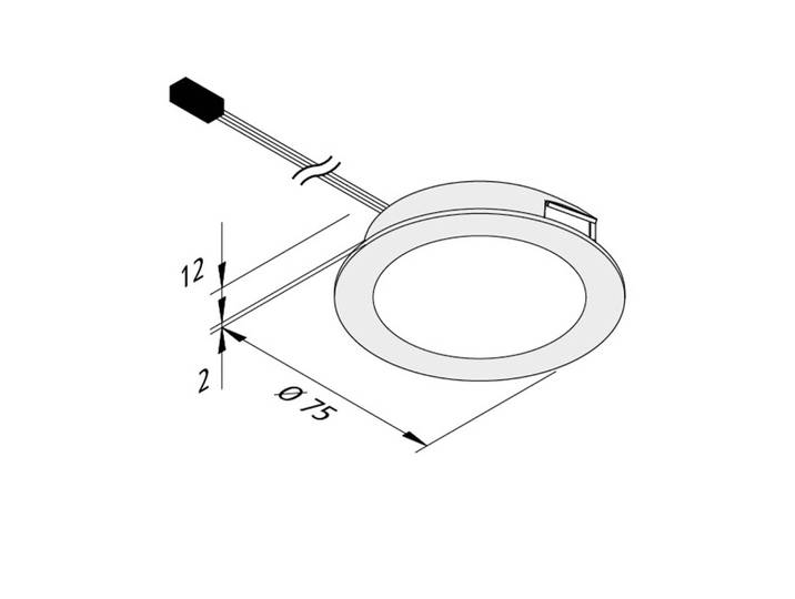 Hera LED-Deckeneinbaulampe DYNAMIC FAR 68 edelstahl Ø 7,5 cm 24 V Dynamic, alu / grau / zink, für Wohn- / Esszimmer, Kunststoff, Modern,