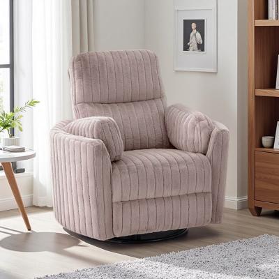 VIVIADORE Power Swivel Glider Recliner, Contemporary Fabric Living Room Chair with Electric Adjustable Recline, 360° Rotation