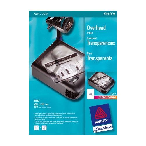 AVERY Zweckform Laserfolien 3552 glatt, 100 St.