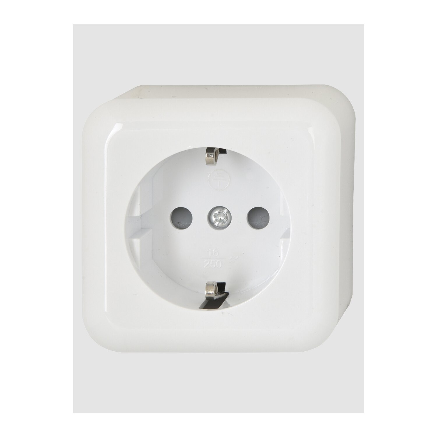 Cofi 1-voudig inbouwstopcontact voor wandmontage, reinwit