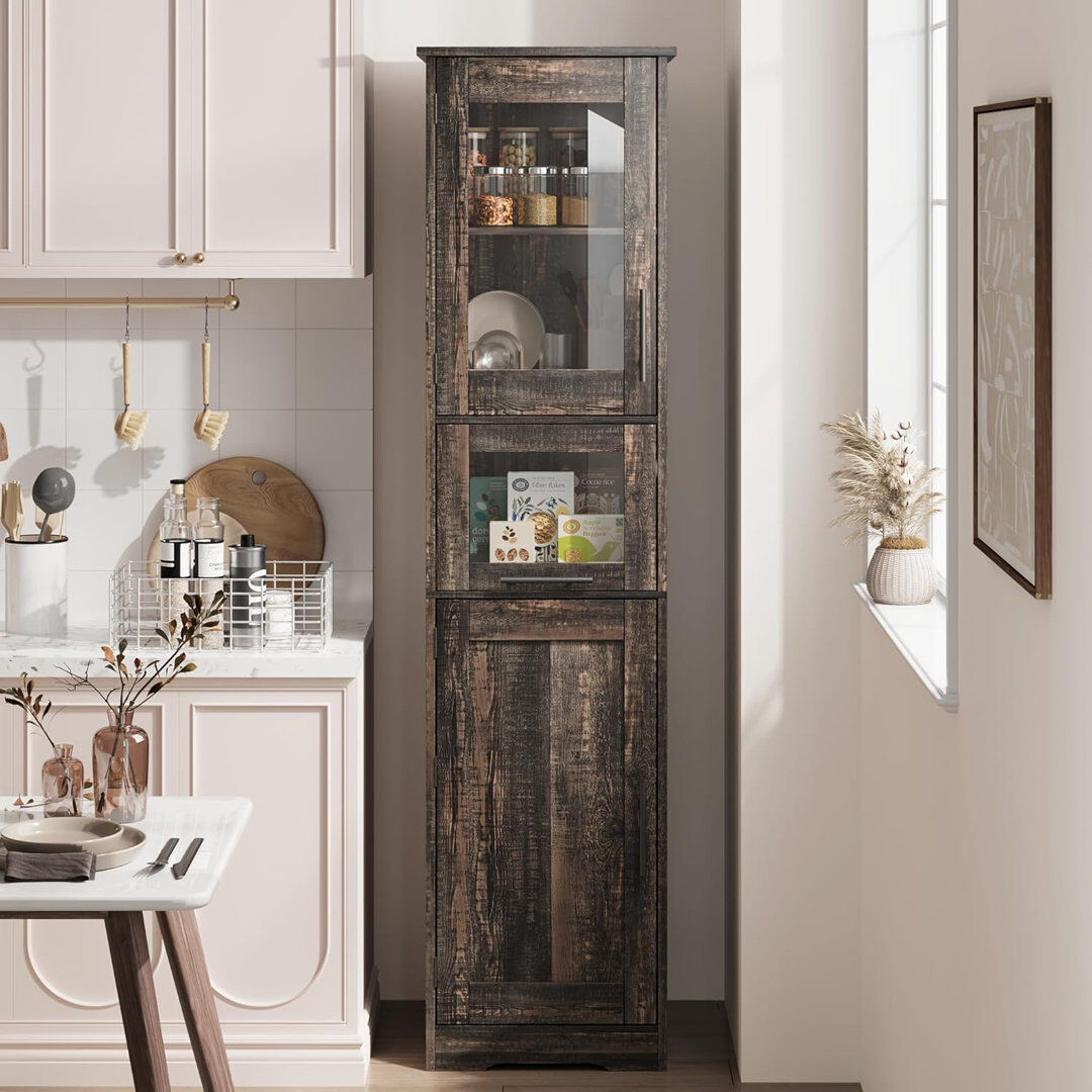 Natur Pur Bathroom Cabinet Walnut 170cm H X 40cm W X 31cm D