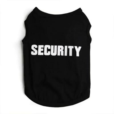 Uplift Picks Security Style Pet Vest Shirt For Cats Puppies Rabbits Small Dogs Warm Outfit Costume black xs