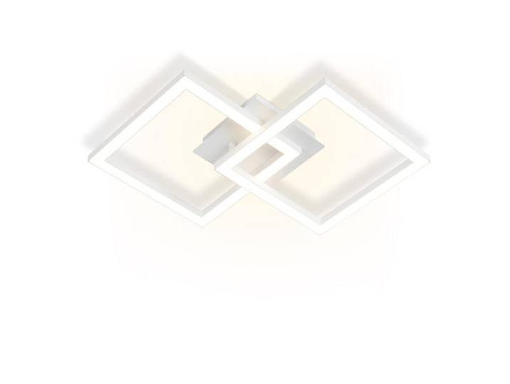 ZMH Led-Deckenleuchte Theseus 47/29.5/6cm, Weiß, Metall, Mode, Oval, LED integrated, 29.5x6x47 cm, Lampen & Leuchten, LED Beleuchtung, LED-Deckenleuchten
