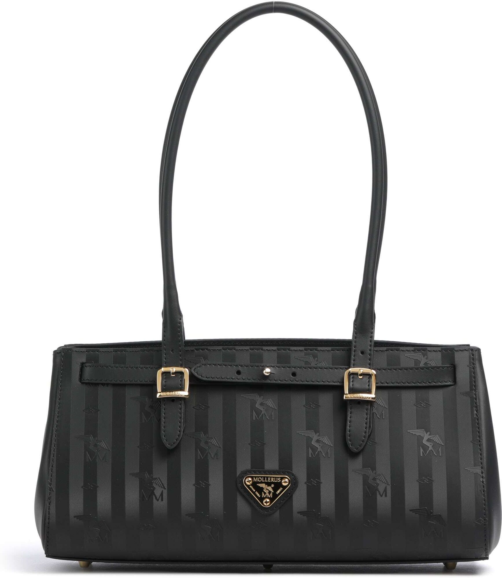 Maison Mollerus Vinerus Rue Schultertasche, schwarz