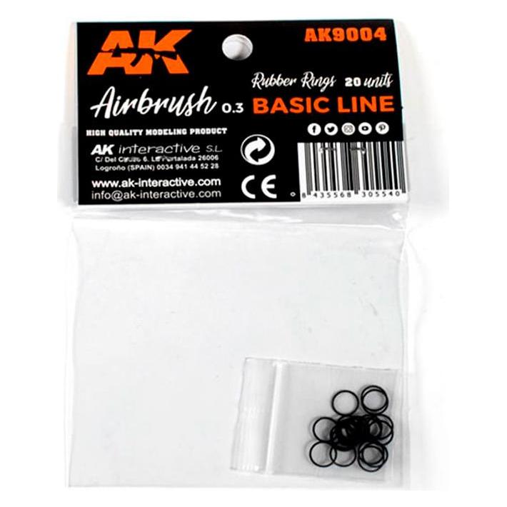 AK Interactive Rubber Rings - 20 units (Airbrush Basic Line 0.3) (AK9004)