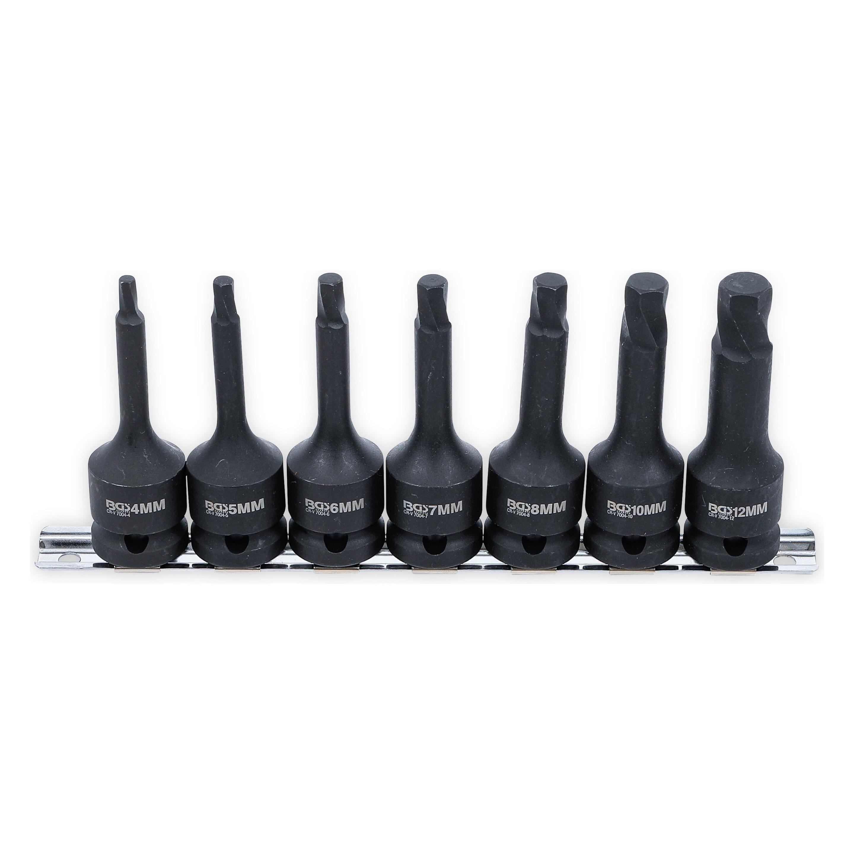 BGS Schraubenausdreher-Satz 12,5 mm (1/2") für defekten Innensechskant 4 - 12 mm (7004)