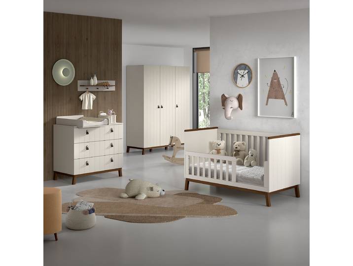 Babyzimmerset Sezane 4-teilig 149cm Weiß/Beige