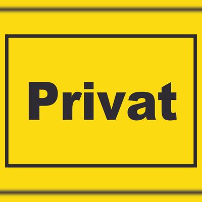 HB-Druck Privat Schild gelb-schwarz A0 (841x1189mm)