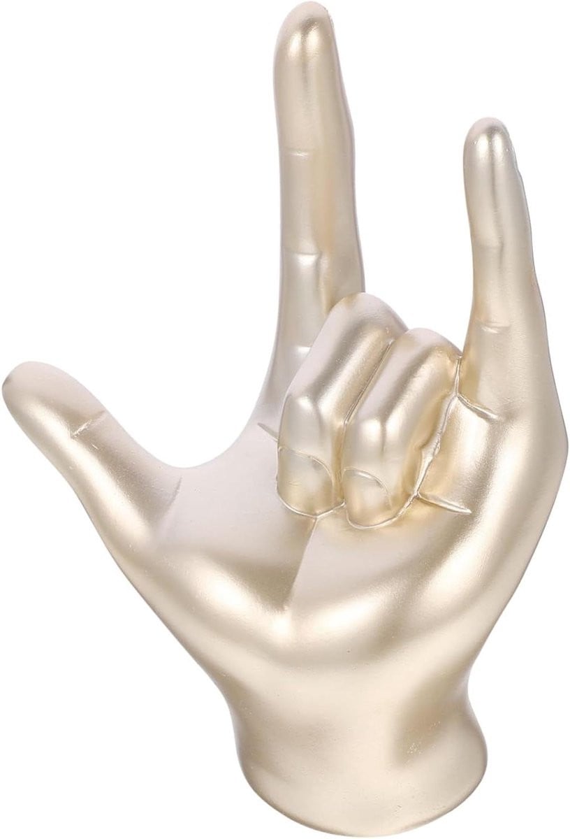 Modern Hand Gebaar Ornament Vinger Beeldje voor Huis Decoratie Hoogte: 19.5 cm