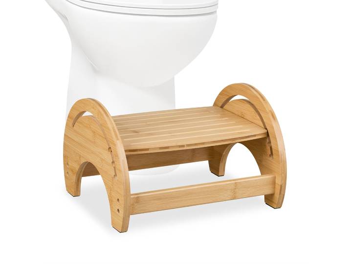 Verstellbarer Toilettenhocker Bambus Hellbraun