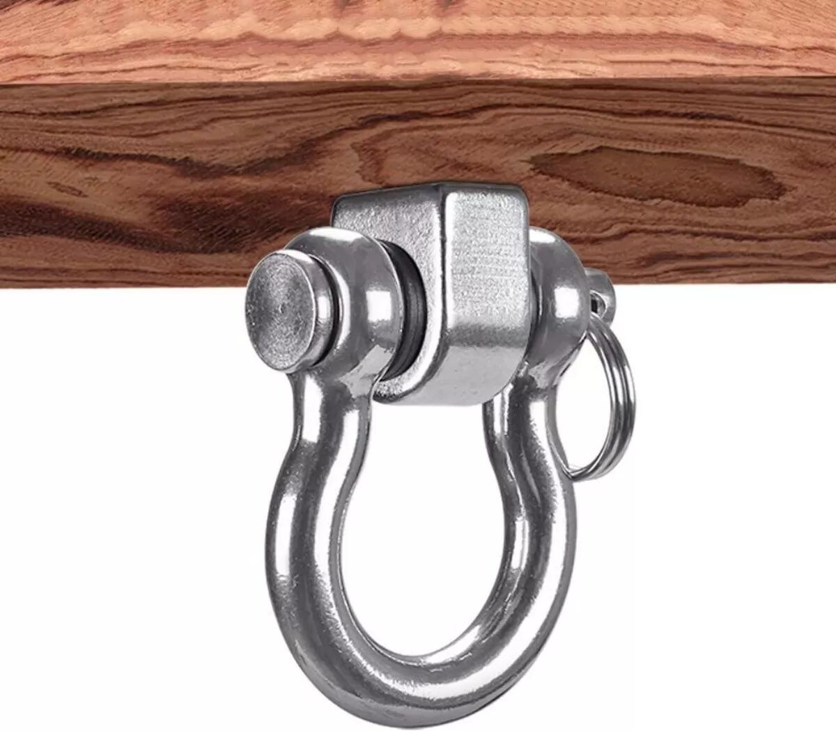 INF Edelstahl D-Ring Schaukelhaken 2er-Pack - Korrosionsbeständig, Glatte Oberfläche, Hohe Tragfähigkeit für Schaukel,