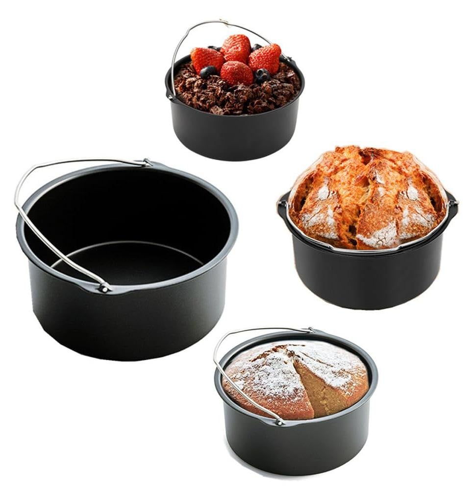 Dripio Accessoire set voor heteluchtfriteuse, 7 inch ronde bakvorm met antiaanbaklaag