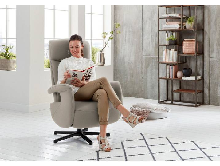 Die PlanBar Relaxsessel MP-RS18073, 360° drehbar, inkl. man. Kopfpolsterverstellung u. Relax-Funktion