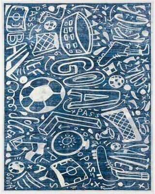 Katie Merz SPORTSGLYPHS Soccer Area Rug