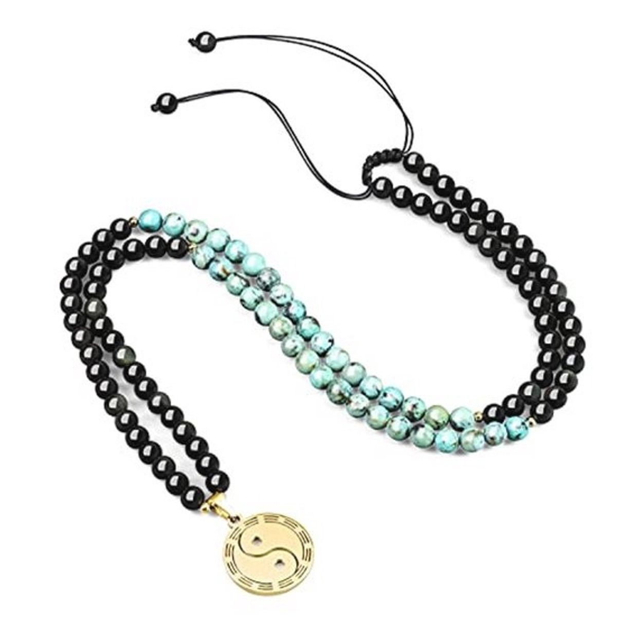 Yin Yang hanger schilderaketten van edelstenen voor volwassenen