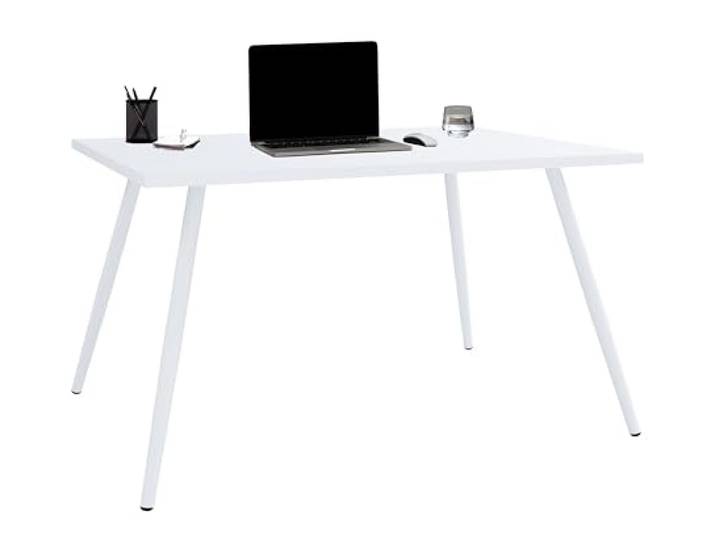 VCM Schreibtisch Weiß 138x80x70 cm Computertisch Skandinavischer Retro Look